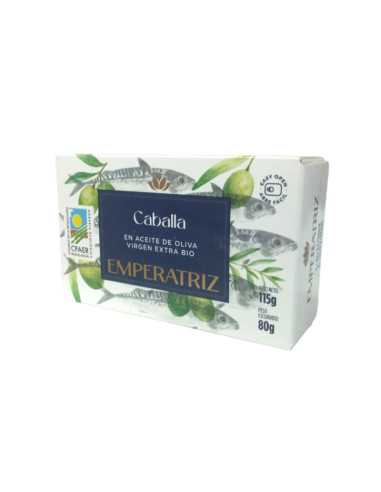 Caballa en aceite de oliva VE Bio lata 125ml Emperatriz